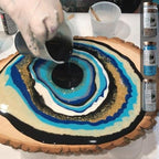 HappyFiller 1.3 LB Light Blue Crushed Glass Sand Fairy Garden Pebble Crush Gravels,Resin Arts DIY Coaster,Wall Art Paint,Craft Glitter,Vase Filler,Candle Holder Decor - color: Light Blue