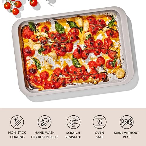 OXO Good Grips Non-Stick Pro Ceramic Coated Metal Bakeware Quarter Sheet Pan – Biscuit - color: Biscuit, size: Quarter Sheet Pan