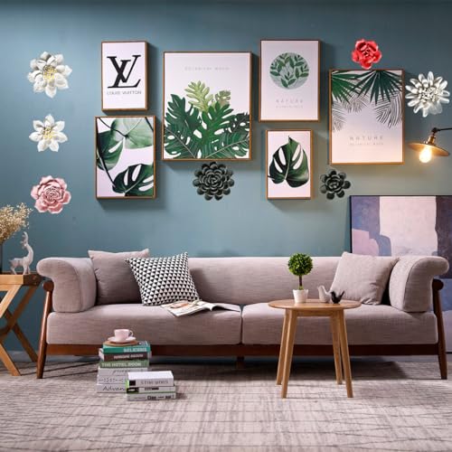 Ceramic Flower Wall Decor Handmade Rose Art Flower for Living Room Home Hallway Bedroom Kitchen Farmhouse Bathroom Dining Room Starfish Lotus White 5.9 in - color: Starfish Lotus White, size: 5.9 in
