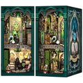 Cutefun Book Nook Kit - DIY Miniature Dollhouse Kit 3D Wooden Puzzle for Adults, Teens, Crafts Gifts for Bookshelf Decor (Darkness Common Room) - style: Darkness Common Room