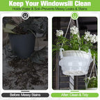 Miuwauer 15 Pack of 10-inch Hanging Basket Water Catcher Plastic Hanging Plant Drip Pan Tray Plastic Saucers Liners for Indoor Outdoor Hanging Plants Baskets Flower Pots - Clear, Round - size: 10 inch