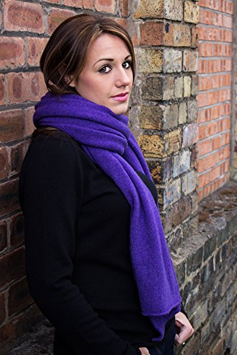 Love Cashmere Women's 100% Cashmere Wrap Scarf - hand made in Scotland RRP $350 - color: Sky Blue
