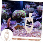 Abstract Thinker Statue Decorative Figure Modern Resin Sculpture Decor for Home Office and Aquarium Aesthetic Abstract Figurine Ornament