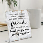 Friend Gifts for Women Men Friends Friendship Plaque Gift Office Gifts for Friends Sisters Coworkers Decorations On Shelf Table Desk for Living Room Bedroom Home Office dksg12 - style: thank you for being part of my family