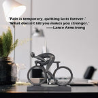 Resin Bike Black Statues Sculptures - Home Decor Shelf Decor Inspirational Decorations Bicycle Enthusiasts Gifts Office Table Aesthetic Decor for Shelves Accents 8.25 * 2.5 * 6.5 Inch