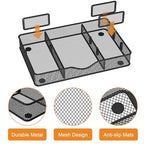 VyGrow Desk Drawer Organizer Tray, Metal Mesh Drawer Organizer for Office & Home, 6 Adjustable Compartments, Black, 2 Pack - 12.87x8.73x1.96 inch - color: 2PCS Medium