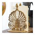Bookends Creative Light Luxury Bookends Simple Retro Book Reading Rack Desk Desktop Storage Brass Book Stand Ornaments Home Decorations Decorative Bookends