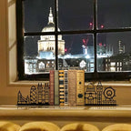 Metal City Skyline Modern Bookends, Tower of London,Big Ben Decoration, London Gifts and Souvenirs - color: London