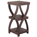 The Lakeside Collection Distressed Twisted Wood Accent Table - Walnut - color: Walnut