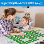 Hebayy Wild Animal Matching Game, 80 PCS Realistic Animal Memory Matching Cards for Toddlers 40 Pairs Real Animal Memory Cards Educational Toys for Preschool Boys & Girls 4 5 6 Years Old - style: Animal