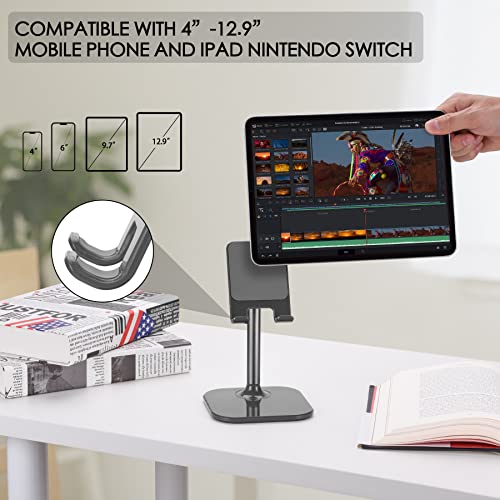 Doboli Cell Phone Stand, Phone Stand for Desk, Phone Holder Stand Compatible with iPhone and All Mobile Phones Tablet, Gifts for Adults Women Men Mom Wife, Space Gray - color: Space Gray