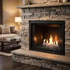 Mr. Fireglass 10 Pound Fire Glass Beads, 1/2" Reflective Round Fire Glass Drops for Fireplace Fire Pit & Lanscaping, High Luster Onyx Black - color: Onyx Black, size: 1/2 inch, 10 Pounds