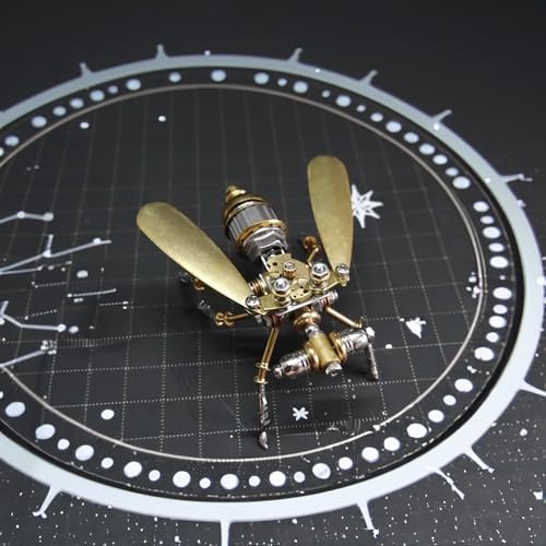 3D Steampunk Metal Fruit Fly Model Kit – DIY Mechanical Brass Insect Puzzle for Adults, Retro Collectible Assembly Craft, Unique Home Office Decoration Gift (Fruit Fly) - style: Fruit Fly