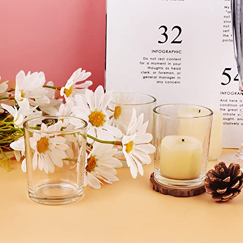 Clear Mercury Glass Tea Light Holders Set of 36 - Elegant Votive Candle Holders for Weddings, Showers and Home Decor - Perfect for Table Centerpieces and Parties (Glass, Clear) - color: Clear