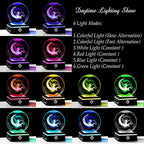 Qianwei Moon Fairy 3D Crystal Ball Laser Engraved Fairy Glass Ball Fairy Night Light Decorative Globes 3D Crystal Moon Sphere Fairy Gifts for Girl Her Fairy Lover - style: Fairy Moon