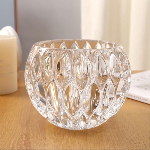 Glass Flowerpot, Planters,Vase, Hydroponic Flowerpot, Candy Bowl, Candlestick,Key Bowl,Decorative Bowls (A) - style: A