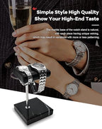 Watch Stand for Men Women Single, Watch Display Stand Holder, Single Watch Holder Watch Stand, Jewelry Stand, Black Marble Watch Stand Display for Watches, Bracelets, Watch Accessory - color: Black
