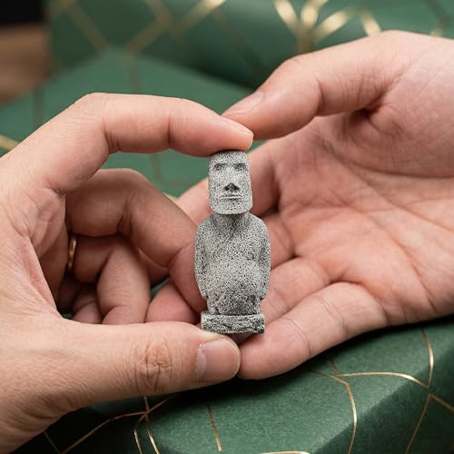 Easter Island Moai Statue - Stone Moai Figurine Decor for Home & Outdoor Garden - 3 (Small Size) - size: Small Size