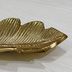 BBH Home's Handmade Gold Novelty Shaped Aluminium Tray 15.78 x 3.74 x 1.18 AMBBVK033AB2020 - color: Gold
