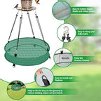 Lettry 2Pcs Bird Seed & Shell Catcher Tray for Hanging Bird Feeder Platform, Birdseed Hoop for Outdoor Garden Hanging Tray (Green, 20inch) - size: 20inch