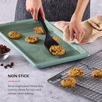 KitchenAid Nonstick Swiss Engineered Aluminized Steel Baking Sheet, Dishwasher Safe, 10 x 15 Inch, Cardamom - color: Cardamom, size: 10 x 15 Inch