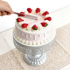 11 Pcs Silver Metal Cake Stand Set, Dessert Table Display Set for Party, Cupcake Stand and Candy Table Display Sets for Wedding, Birthday Celebration - color: Silver