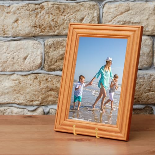 IBosins 5 Pack 8 Inch Plate Holder Display Stands, Large Metal Gold Frame Stand for Picture, Book, Photo Easel, Creation, Collectibles - color: Gold, size: 8 Inch
