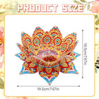 DIY Diamond Art Painting Candlestick Holders Mandala Flower Shape Desk Candle Tray Tabletop Ornaments for Wedding Festival and Party Home Table Centerpiece-Flower05 - color: Flower05