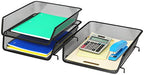 Simple Houseware Stackable Desk File Document Letter Tray Organizer, 3 Packs, Black - color: Black, size: Standard Entry
