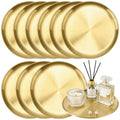 SHEUTSAN Round Serving Tray, 12 Inch, Gold, Set of 10