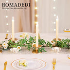Candle Holders for Pillar Candles, Romadedi Gold Pillar & Taper Candle Holder, Small Metal Candle Stick Candle Holder for Wedding, Dining Room Table Centerpiece, Holiday Decor, 4 Pcs