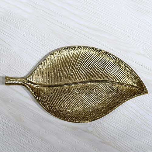BBH Home's Handmade Gold Novelty Shaped Aluminium Tray 10.82 x 6.10 x 0.78 AMBBVK037AB2020 - color: Gold