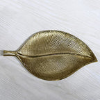 BBH Home's Handmade Gold Novelty Shaped Aluminium Tray 10.82 x 6.10 x 0.78 AMBBVK037AB2020 - color: Gold