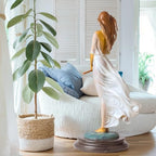 Luo Lirong “Silk Dancer” Bronze Woman Statue – 16.5" Handcrafted Veiled Maiden Figurine, Lost-Wax Cast & Hand-Painted,Elegant Gift, Collectible Art, Home & Gallery Décor - color: 18.5" White
