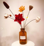 500ml Empty Amber Glass Vase Small Bud Vase Apothecary Jars Decorative Glass Bottles Tabletop with Creative Rope Design for Home Decor Centerpiece Wedding Party Wedding Rustic Home Table Decor