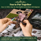 MiniCity DIY Book Nook Kit, DIY Miniature Dollhouse with Lights for Adults and Teens (Down The Rabbit-Hole Alice in Wonderland) - style: Down The Rabbit-Hole Alice in Wonderland