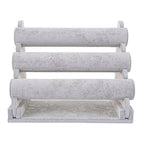Removable Jewelry Stand Bracelet, Necklace, and Watch Holder - color: B- Gray Velvet