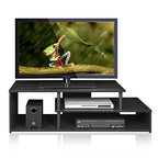 Furinno Econ Low Rise TV Stand, Black/Black - color: Black/Black