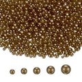 PATIKIL 1000 Pcs No Hole Pearls, 3mm 4mm 5mm 6mm 8mm Mini Round Faux Pearl for Art Crafts Jewelry Making Nail Vase Filler Birthday Wedding Party, Dark Brown - color: Dark Brown