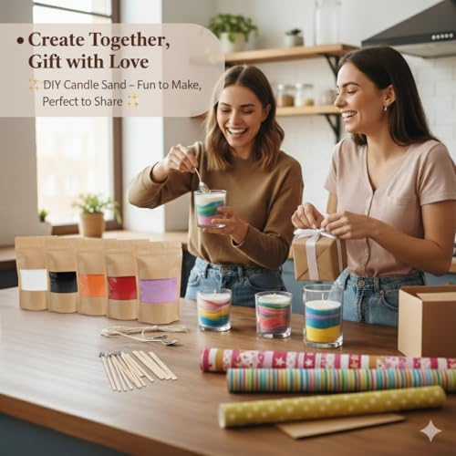 Monivi Scented Candle Sand with Wicks DIY 14 Colors Sand Wax Pearled Candle Wax Beads (1.76oz Each Color, 1.5lb/24.7oz Total up to 120Hours) Refillable Candle Making Kit Mothers Day Gift
