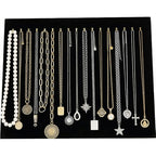 Tinsow 14.7"x12" 17 Hook Necklace Jewelry Tray/Display Organizer/Pad/Showcase/Display case