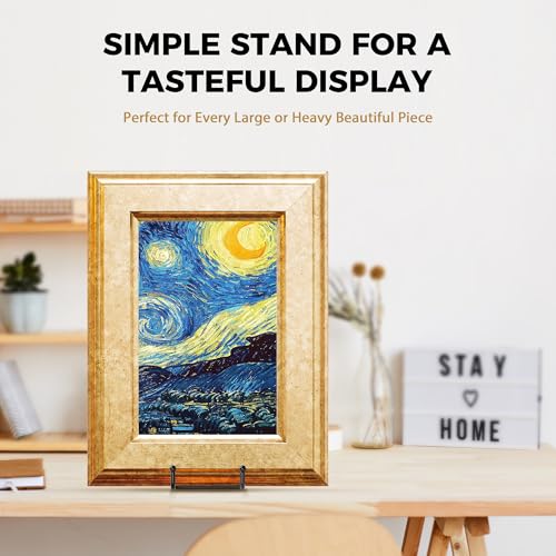 TR-LIFE 16 Inch Black Metal Plate Stand (3 Pack) - Heavy Duty Picture and Display Stand for Large Plates, Frames, Platters and Art - size: 16 Inch