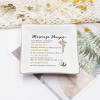 Christian Wedding Gifts for Couple, Marriage Prayer 4" Ceramic Jewelry Dish for Women, Religious Wedding Gift for Newlyweds, Wife - Married Couples Anniversary - Mr & Mrs, Bridal Shower Gift - color: Marriage Prayer