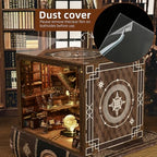 MiniCity Book Nook Kit, DIY Miniature Dollhouse Booknook Kit, 3D Wooden Puzzle Bookend Bookshelf Insert Decor with LED Light for Teens and Adults (Beyond Library Max) - style: Art Nouveau