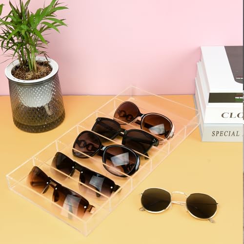 Sunglass Organizer Case, Glasses Holder Storage for Multiple, Acrylic Sunglasses Drawer Tray, 1 Pack