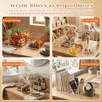 Acrylic Nesting Risers Display Stands Cube Boxes with Hollow Bottoms 6Pcs Clear Acrylic Boxes for Display (Clear) - color: Clear