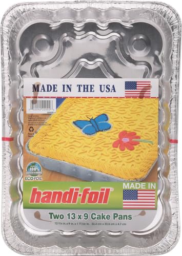 Handi-Foil Utility Pan, 13 x 9 x 2 in, 2 Count (Pack of 1)