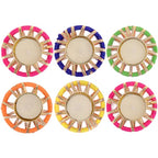 SATVIK 6 Pcs Round Chakra Metal Diya Tea Light Candle Holder | Decorative Oil Lamp for Diwali, Pooja, Mandir & Home Décor | Festival Decoration & Gifting Set with Tea Lights - size: Pack of 6