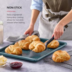KitchenAid Nonstick Swiss Engineered Aluminized Steel Baking Sheet, Dishwasher Safe, Agave, 13x18 Inch - color: Agave, size: 13 x 18 Inch