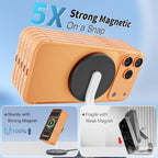 Magnetic Wireless Charger i Phone Stand 15W Fast Mag-Safe Charging Station 6FT Magnet Wireless Charging Stand with Plug Compatible with Apple iPhone 17/17 Pro/Air/17Pro Max 16/15/14/13/12,AirPods Pro - color: Black, size: 1 Pack (6FT C-C)